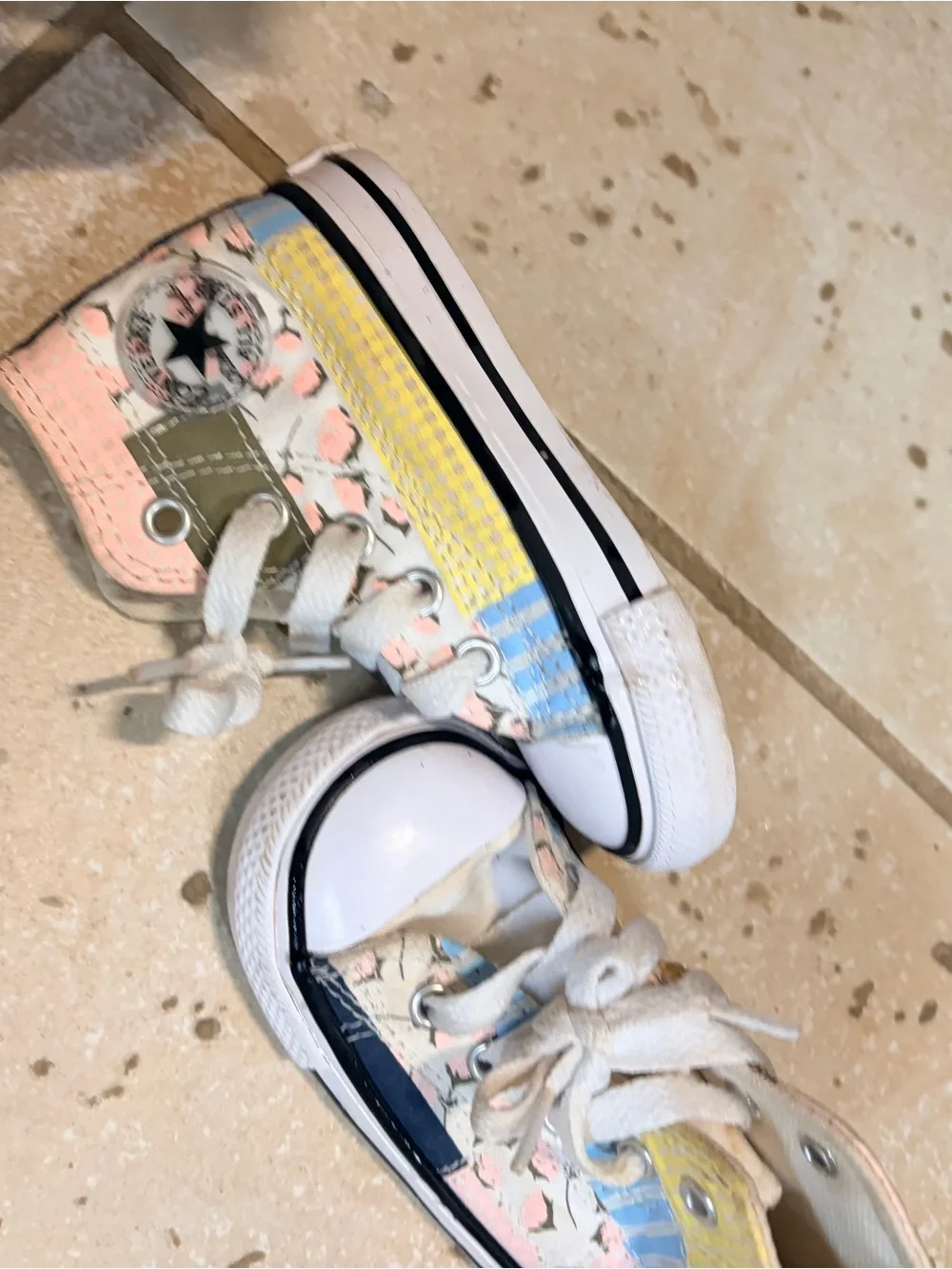 Converse Kids High-Top Sneakers in Pink, Yellow, Blue, White